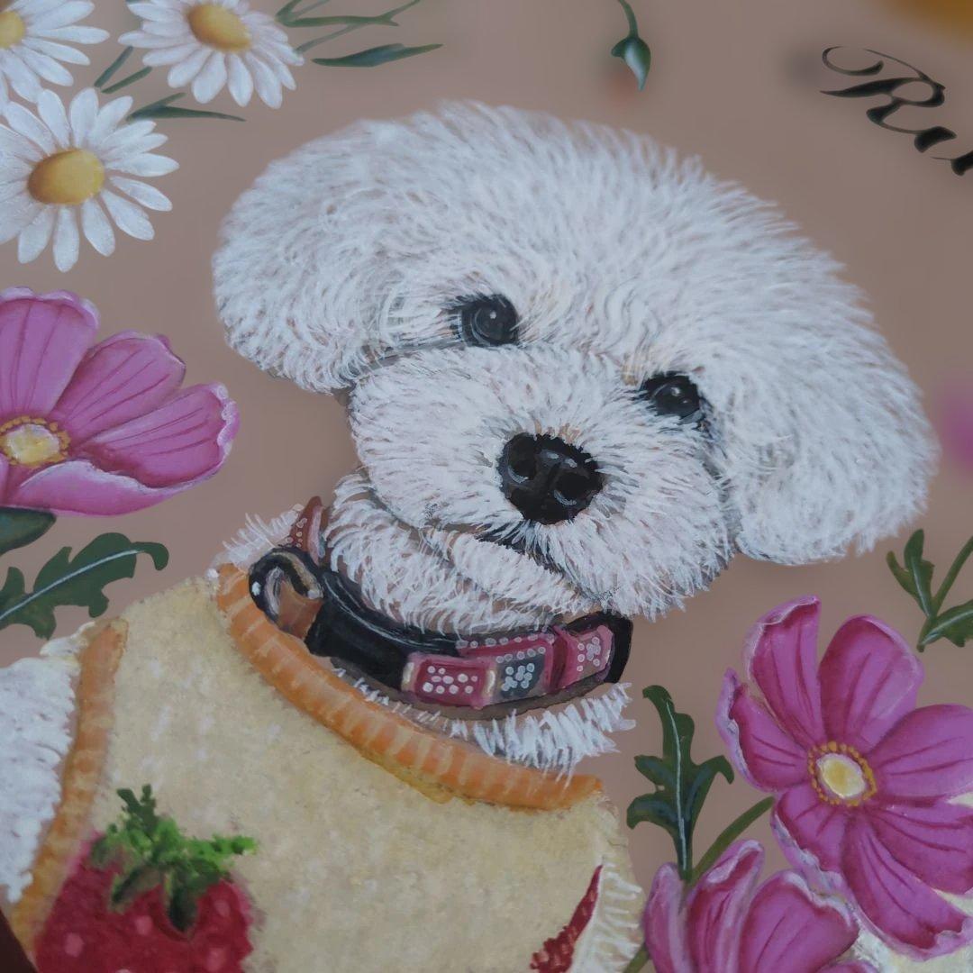 フランママです　トールペイント作品　似顔絵　プードル