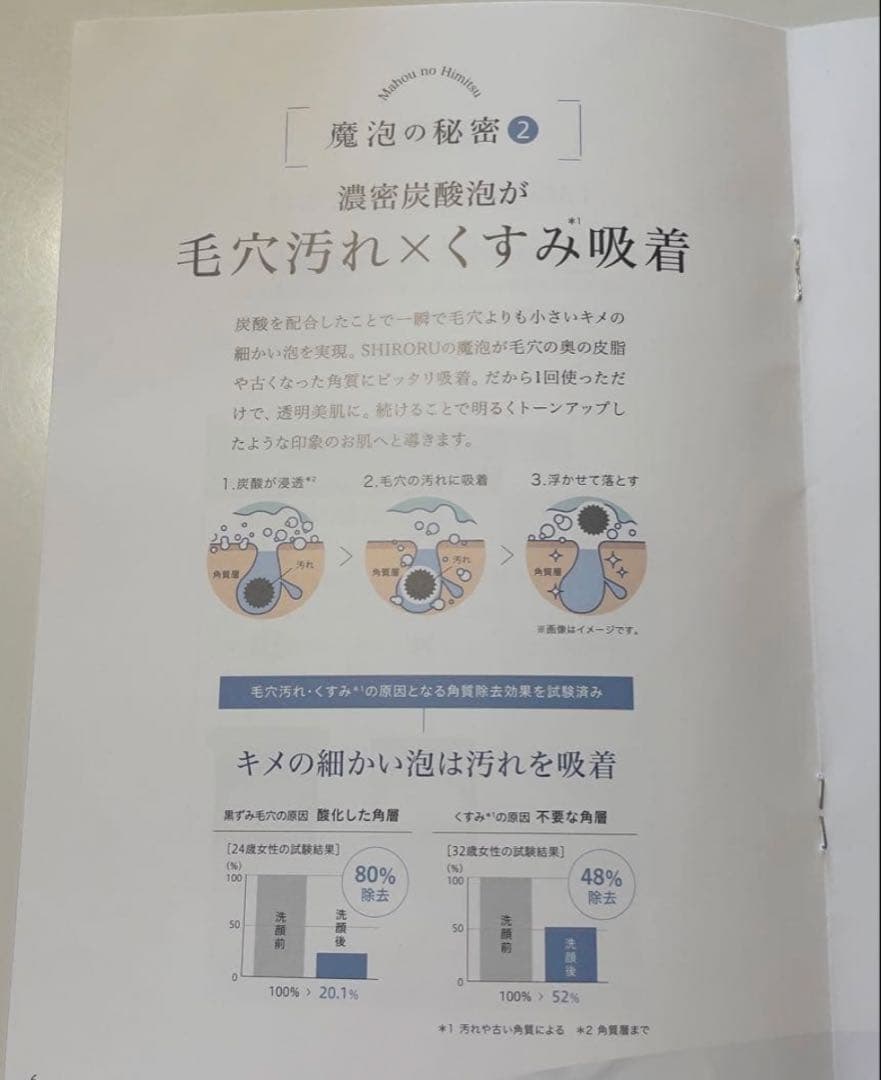 SHIRORUクリスタルホイップ 白3本 濃密炭酸泡 ♡おまけ付