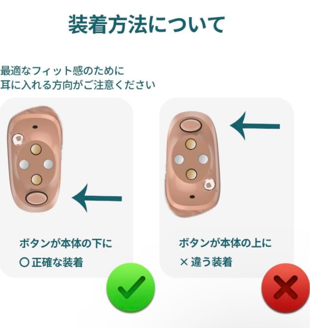 JINGHAO集音器 耳穴式 目立たない デジタルチップ USB充電ケース