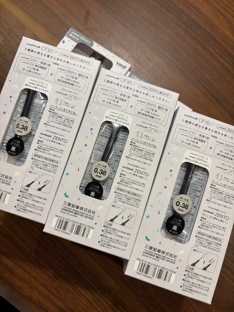 12本 新品未使用uni-ball one P限定ボールペン ZENTO替芯付き