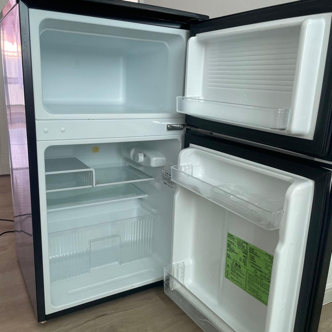 Comfee 二段式　冷蔵庫 ブラック　一人暮らし　90L