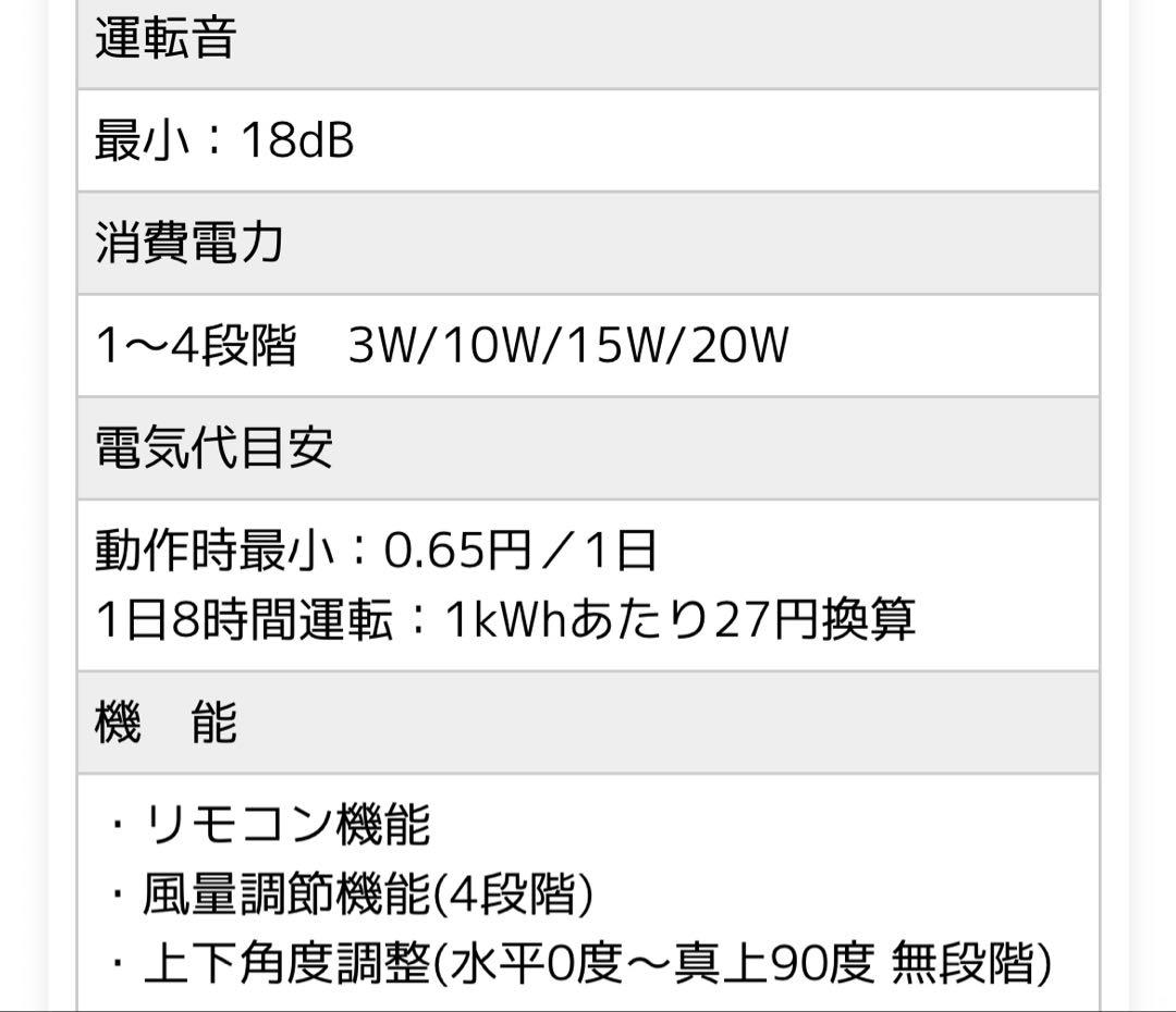【欠損あり】BALMUDA GreenFan Cirq EGF-3400-WK