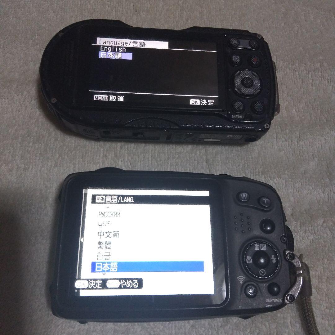 ♥️スマホ転送★動作品２台♥️ペンタックスwg-3 白★富士フイルムxp120青