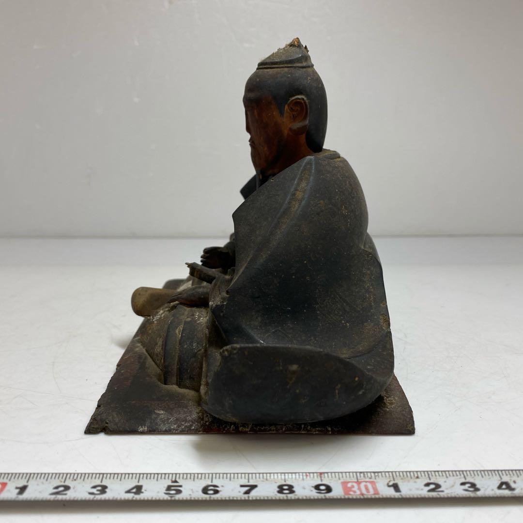 江戸初期 木彫天神様 幅約20cm 東T8-0203②