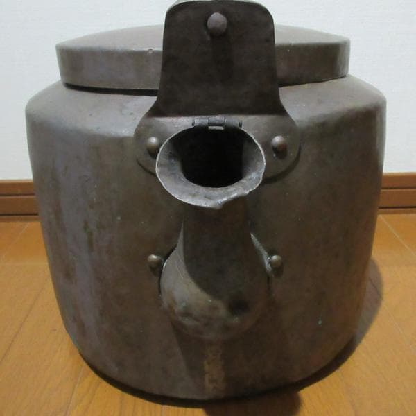 昭和レトロ古い特大銅製やかんヤカンケトルアンティークヴィンテージ骨董品工芸品希少