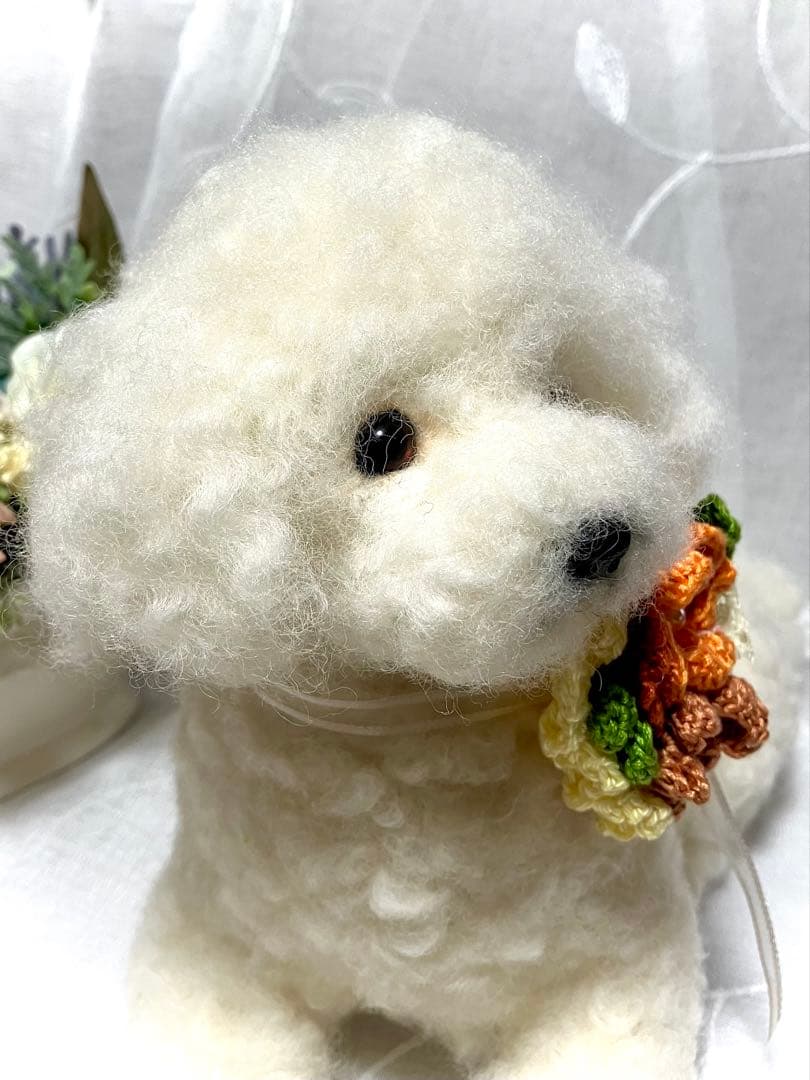 羊毛フェルト　トイプードル　大きめ　ハンドメイド