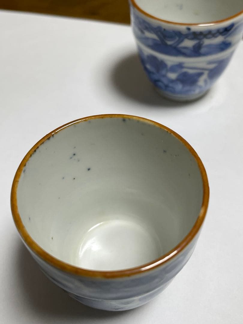 古伊万里　染付帯巻煎茶碗5客揃　骨董