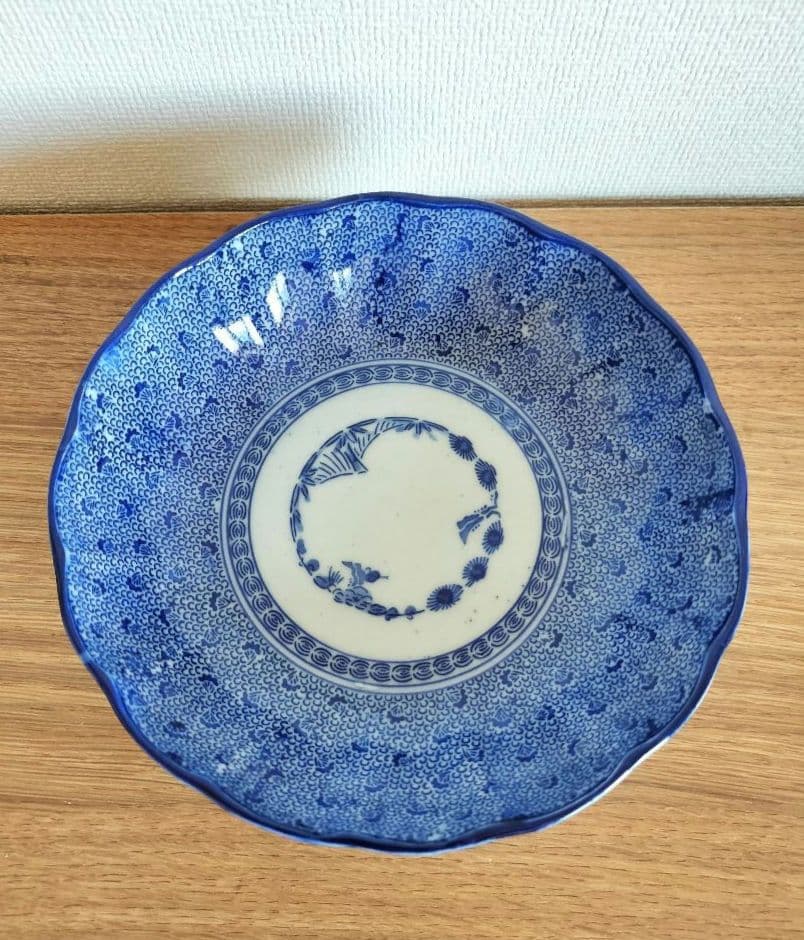 お値下げしました、5枚組　印判微塵唐草なます
