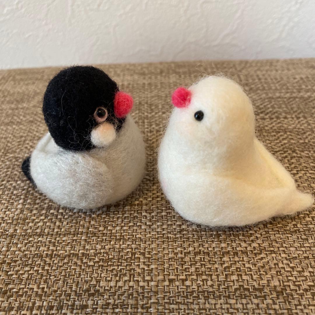 シトラスグリーンリース&2羽の文鳥さん