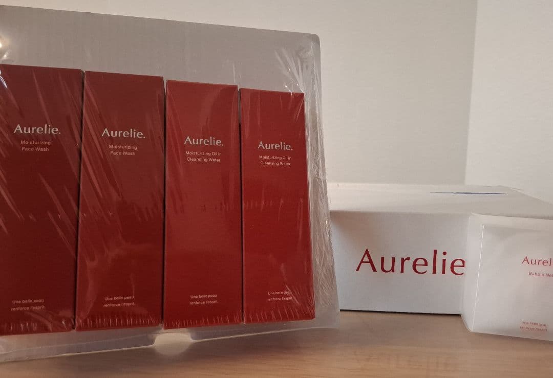 【新品未開封】Aurelie 洗顔＆クレンジング4本 泡立てネット付