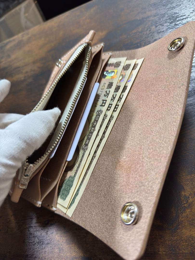 tracker wallet long 【国産ヌメ革】ナチュラル