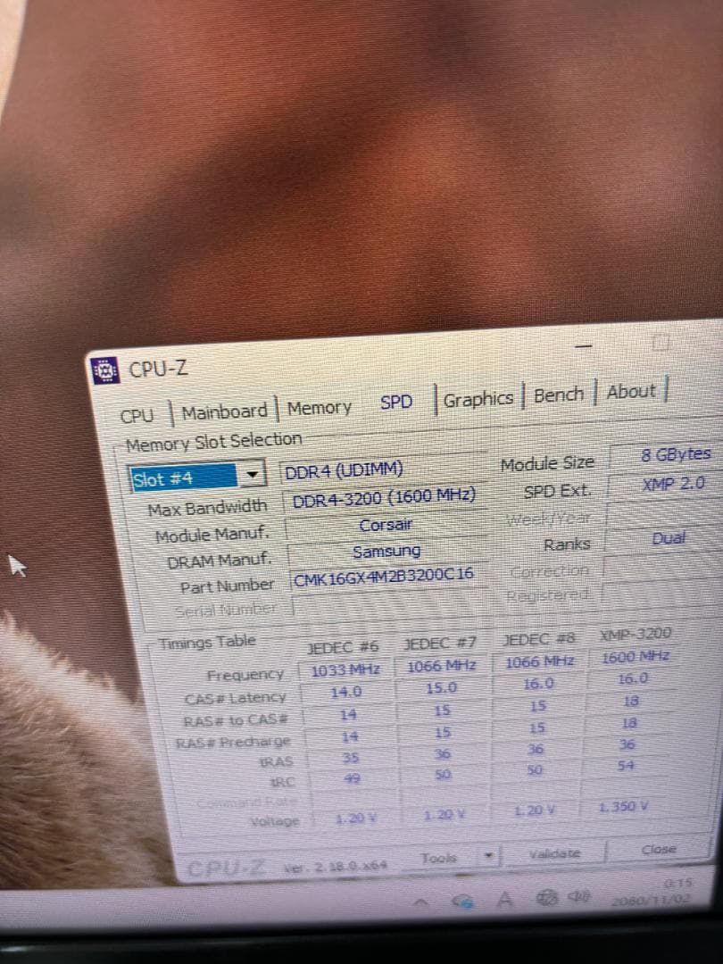 Corsair DDR4-3200 8GB×2枚 計16GB