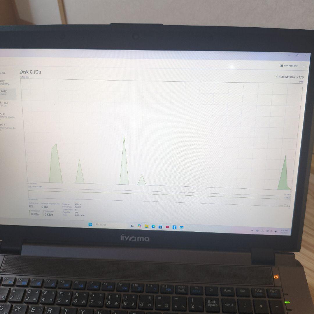 iiyama 15.6インチノートPC NVIDIA GeForce