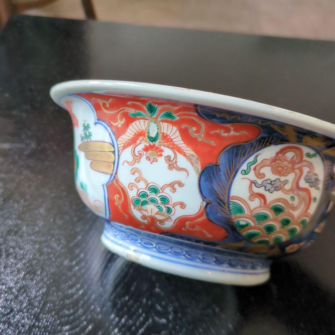 骨董　古伊万里　色絵　鉢　盛鉢　器　③　陶器　アンティーク