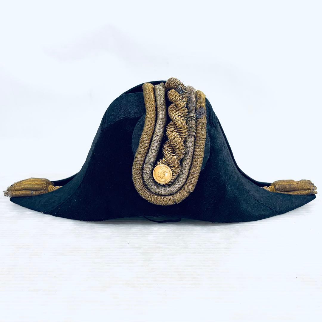 【希少品】帝国日本海軍　大礼服用　ナポレオン帽　正肩章　収納箱付き　当時物