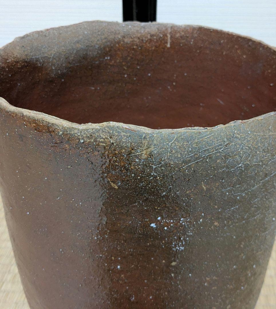 備前焼 大型花器 メダカ鉢 花生 水瓶 水甕 水槽 花瓶 花入 フラワーベース
