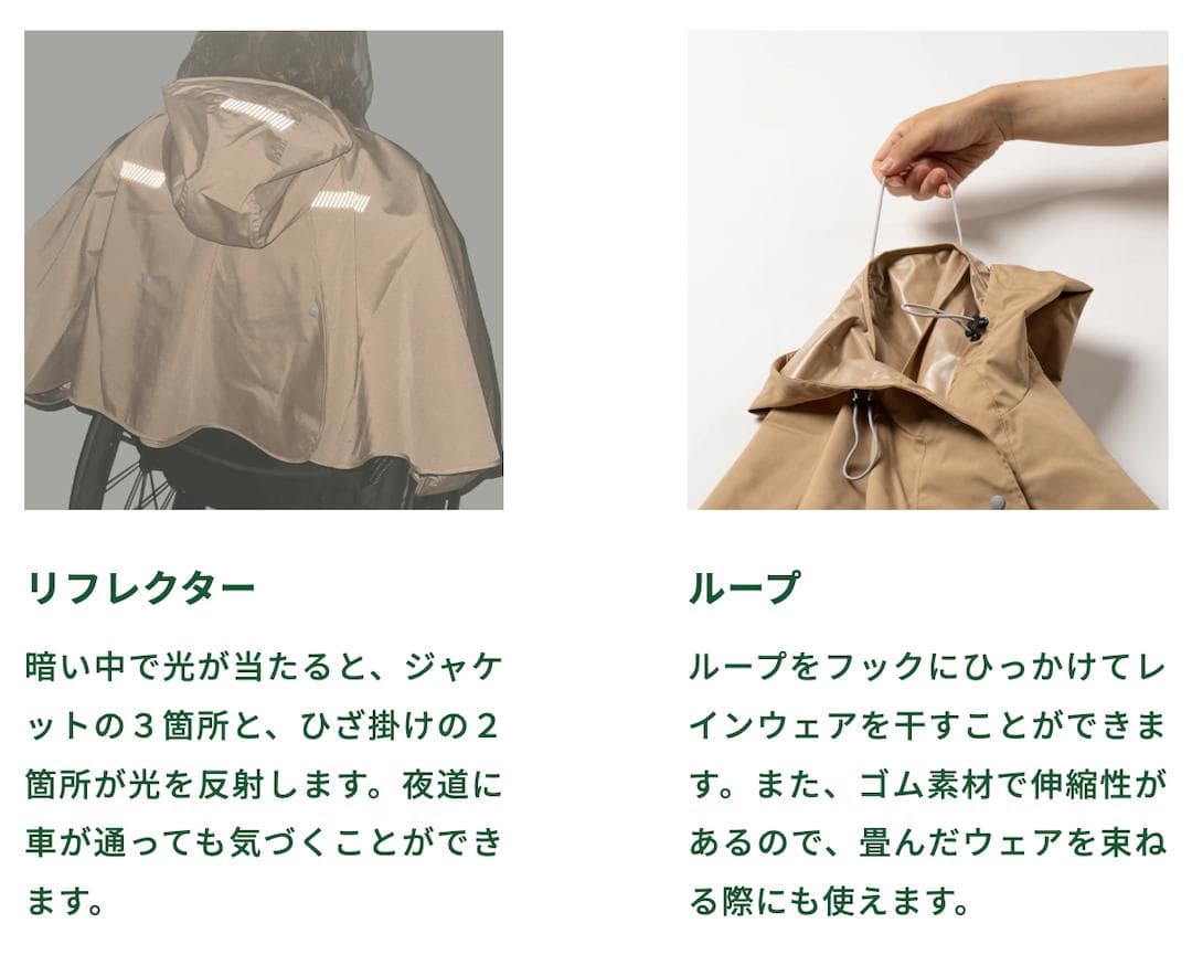 新品⭐️グッドデザイン賞★　ケアウィル 車椅子用レインコート ひざ掛けのみ！　緑