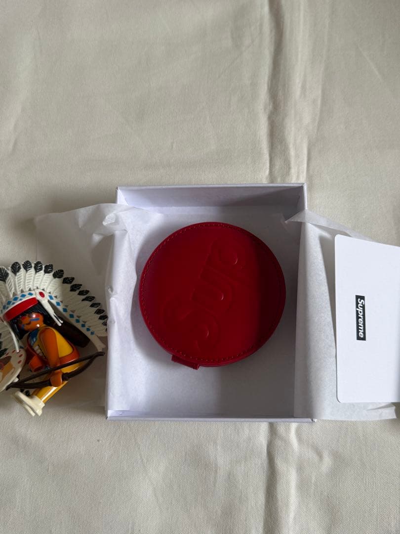 メイク道具・化粧小物 Supreme Leather Pocket Mirror Red