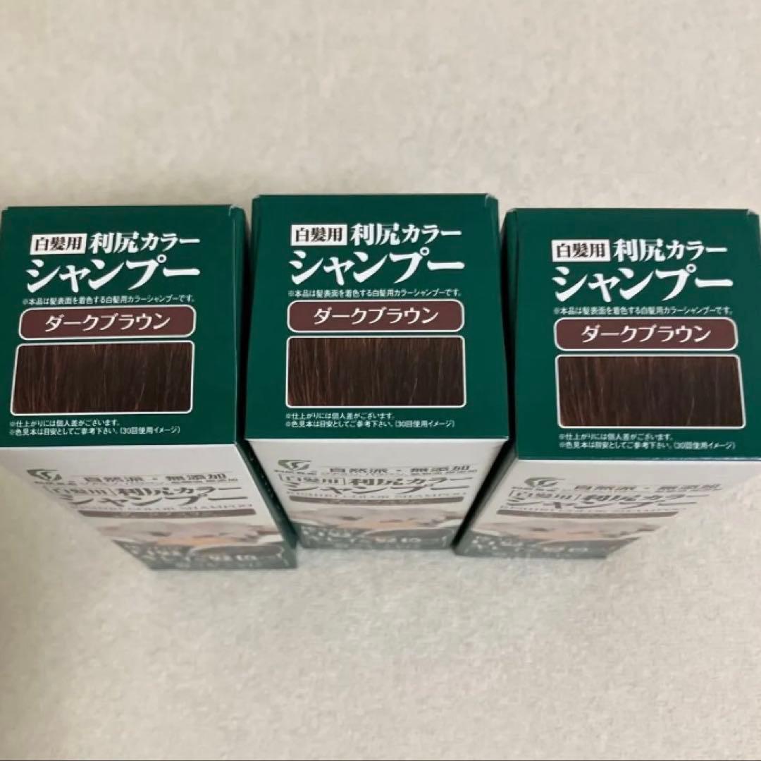 サスティ☆利尻カラーシャンプー3本セット　ダークブラウン
