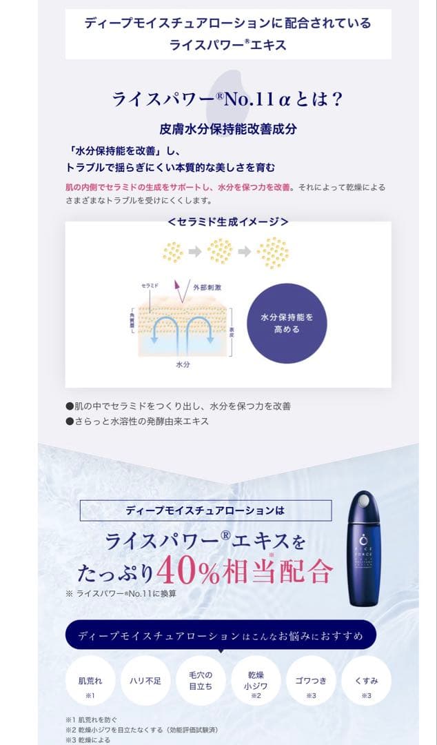 再値下　ライスフォース　ディープモイスチュア　ローション　化粧水　未開封新品