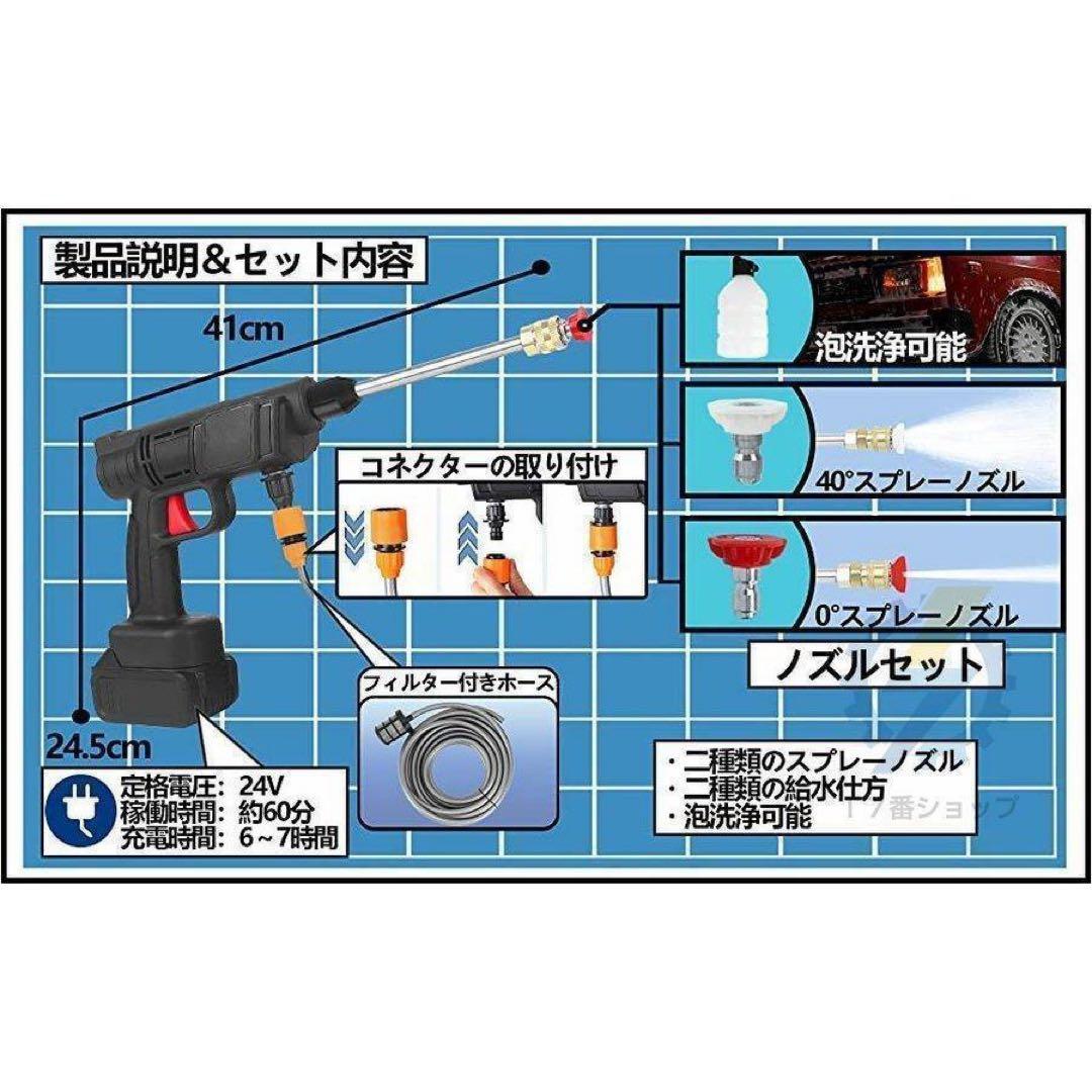 高圧洗浄機　コードレス　バッテリー付き