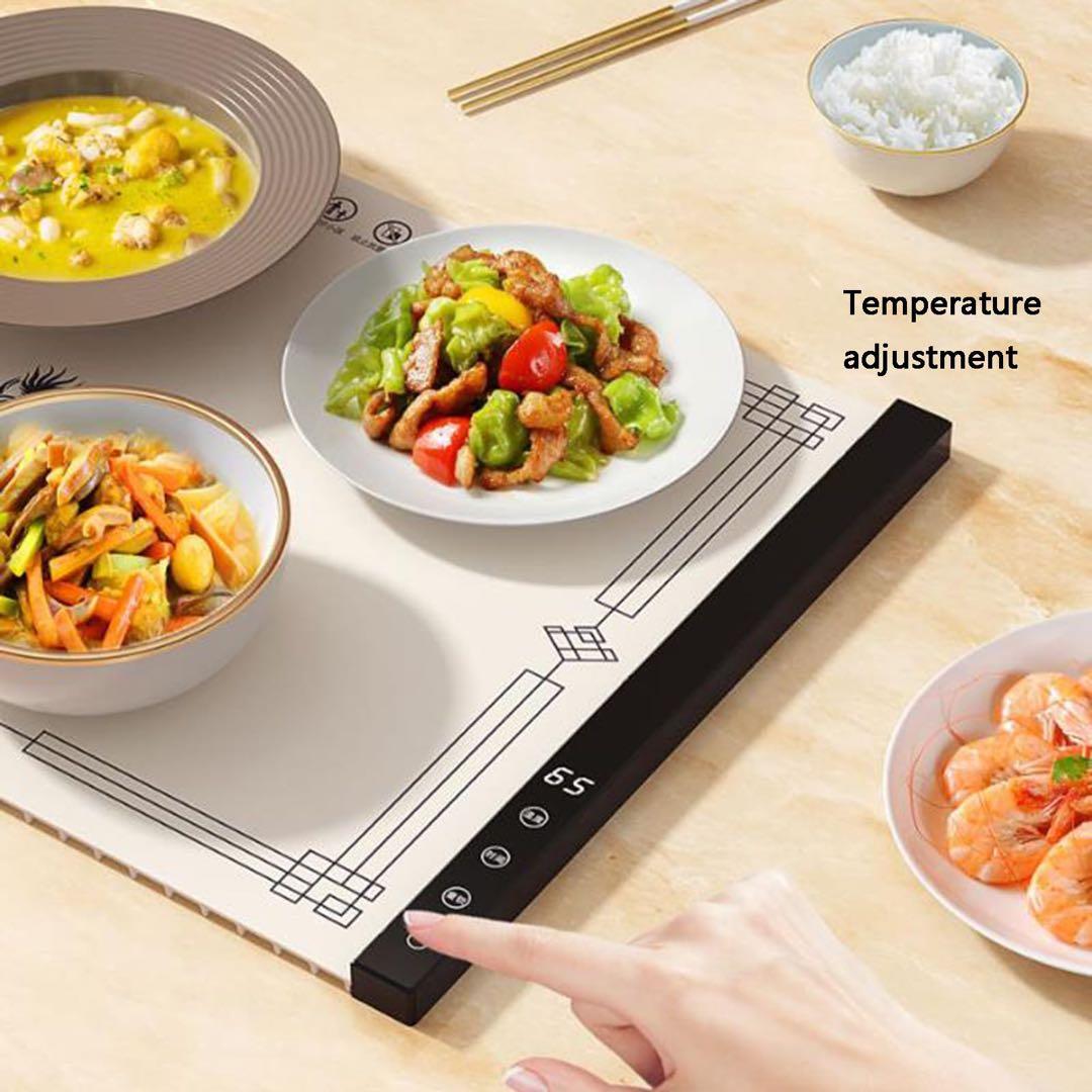 食品保温プレート 電気温めトレイ シリコン ホットプレート フードウォーマー