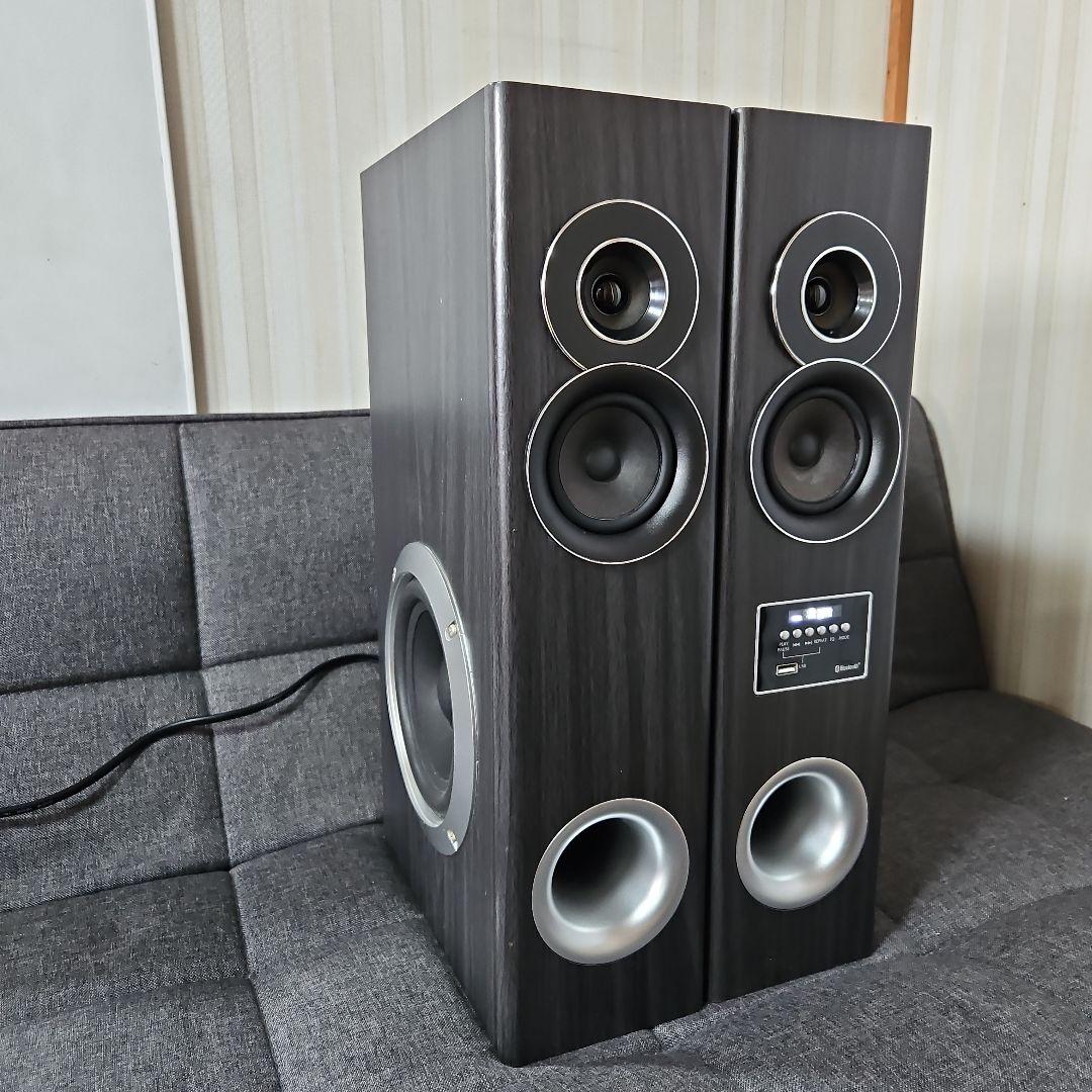Bluetooth スピーカー ダークウッド 14.5cmウーファー90W大出力