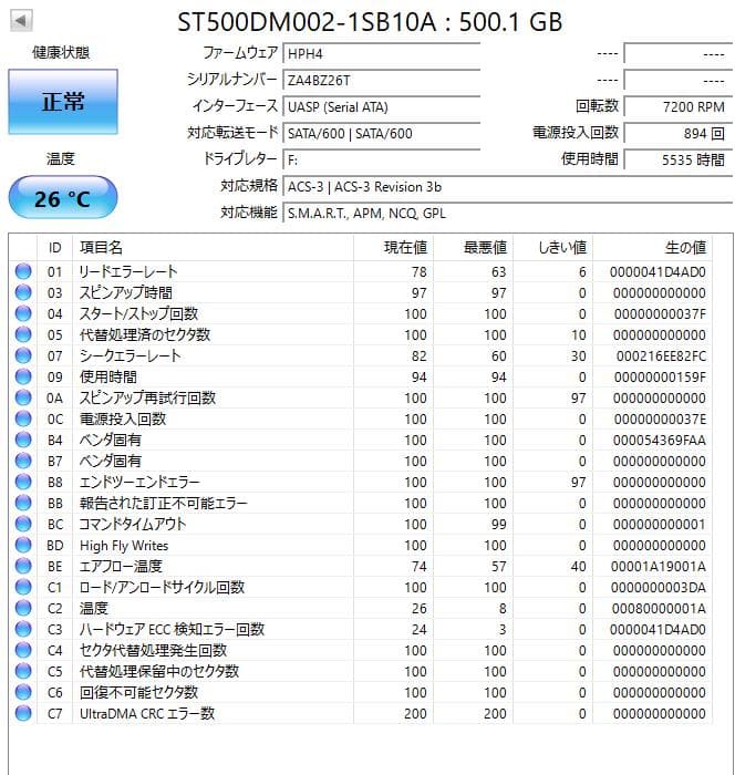 4.25T HDD詰め合わせ　1Tx2 500Gx4 250Gx1 正常品