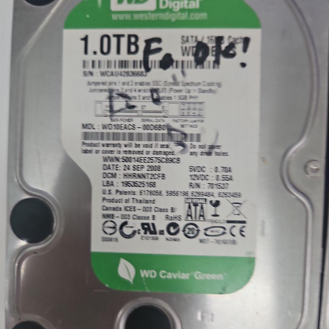4.25T HDD詰め合わせ　1Tx2 500Gx4 250Gx1 正常品