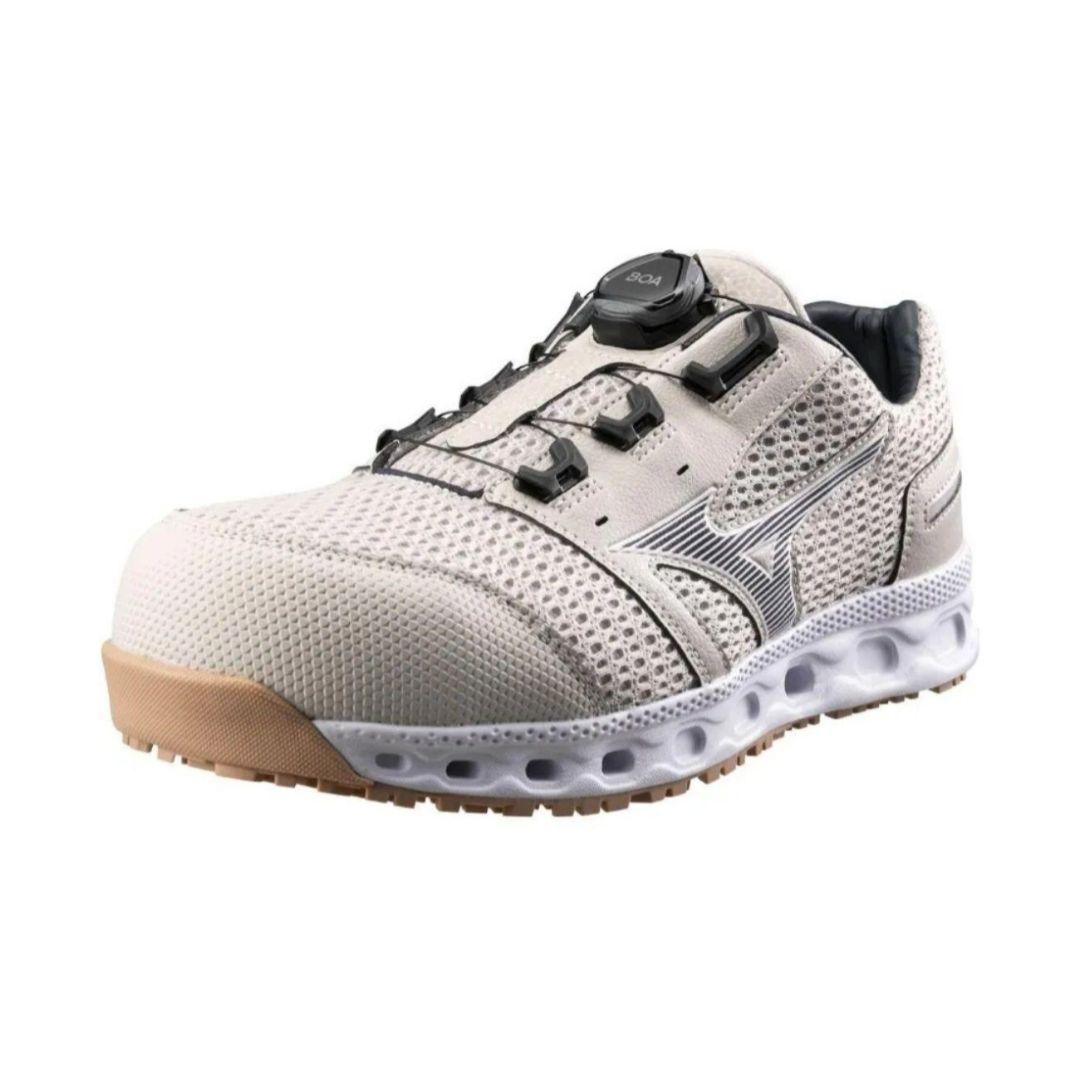 Mizuno ミズノ安全靴 ベージュ×ダークグレー[男女兼用]