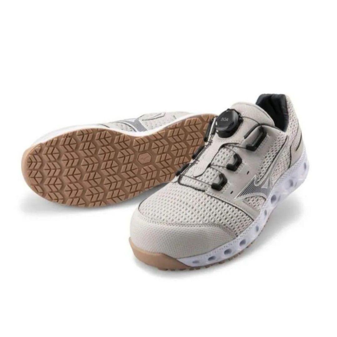Mizuno ミズノ安全靴 ベージュ×ダークグレー[男女兼用]