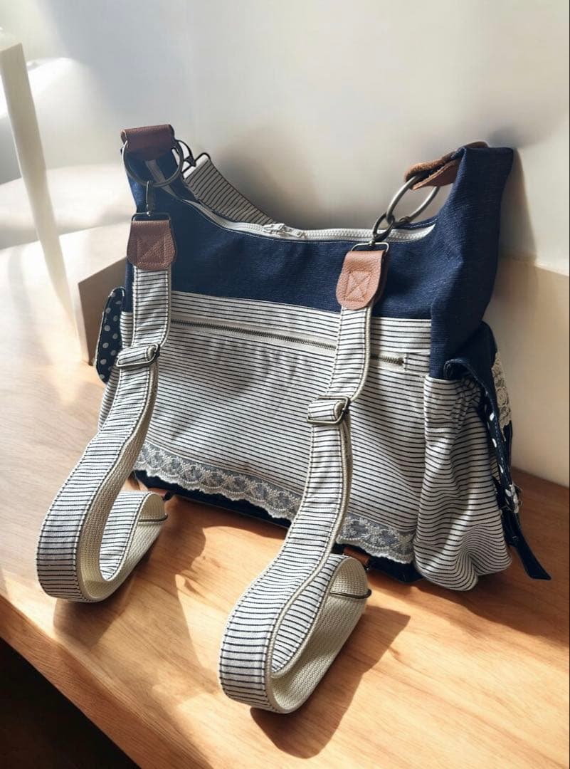 ハンドメイド 3wayバッグ