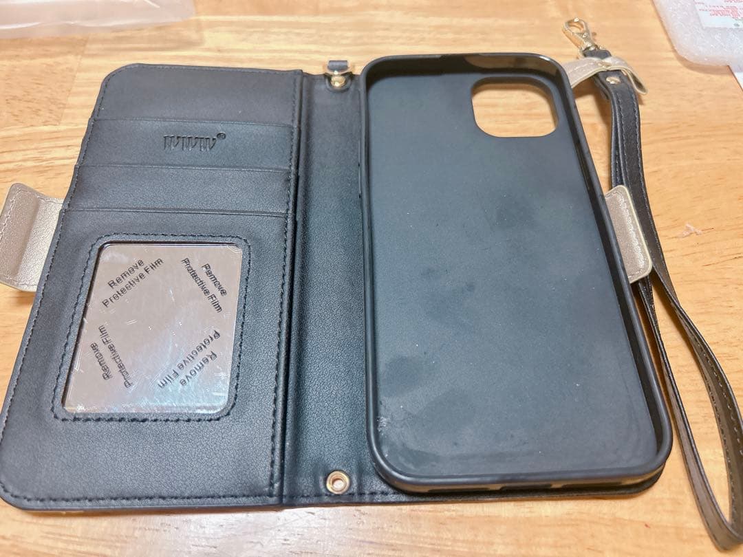 iPhone 14Proケース 手帳型 MagSafe対応 ブラック