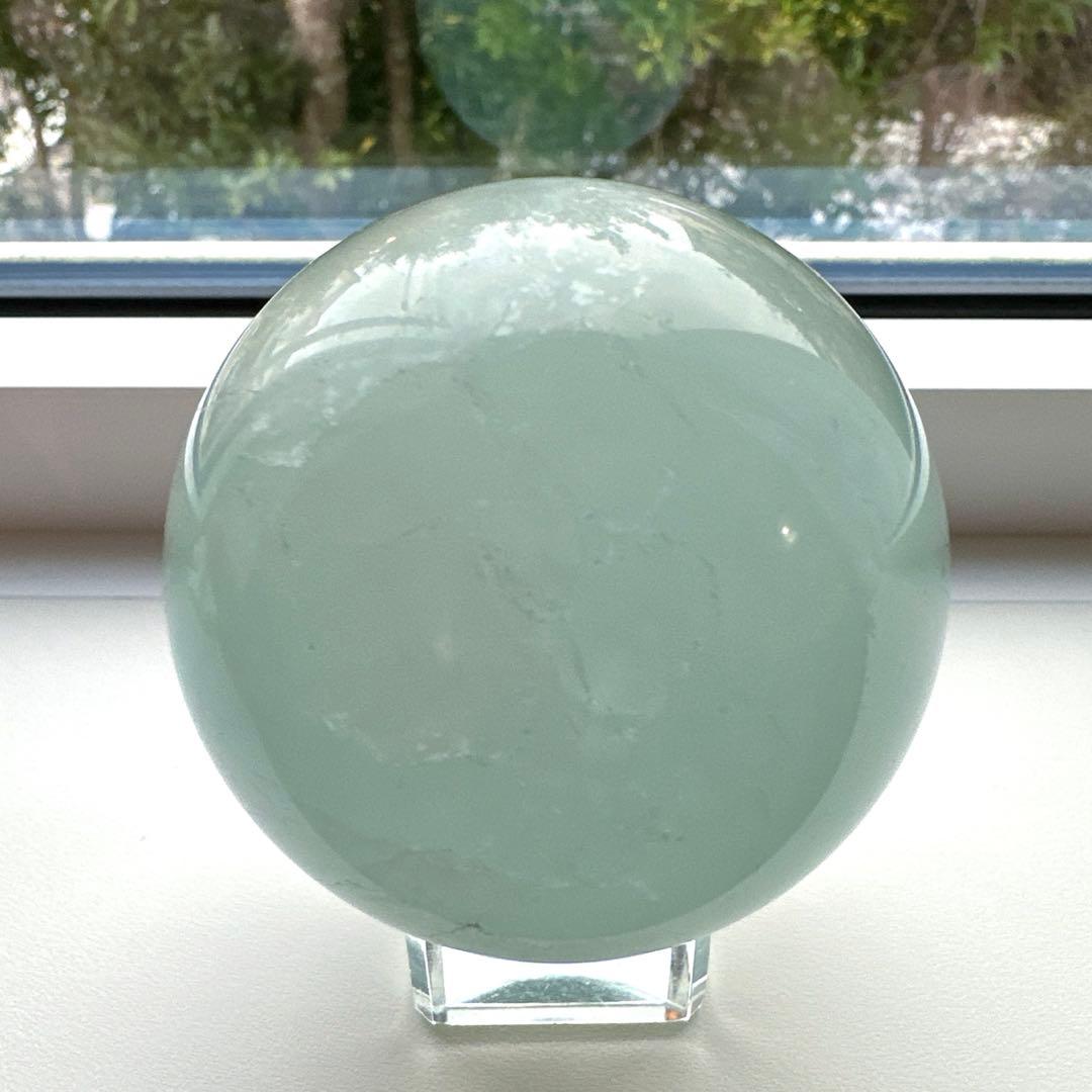 ブルーフローライト　スフィア　55.5g7.5㎝　フローライト　ミントスカイブル