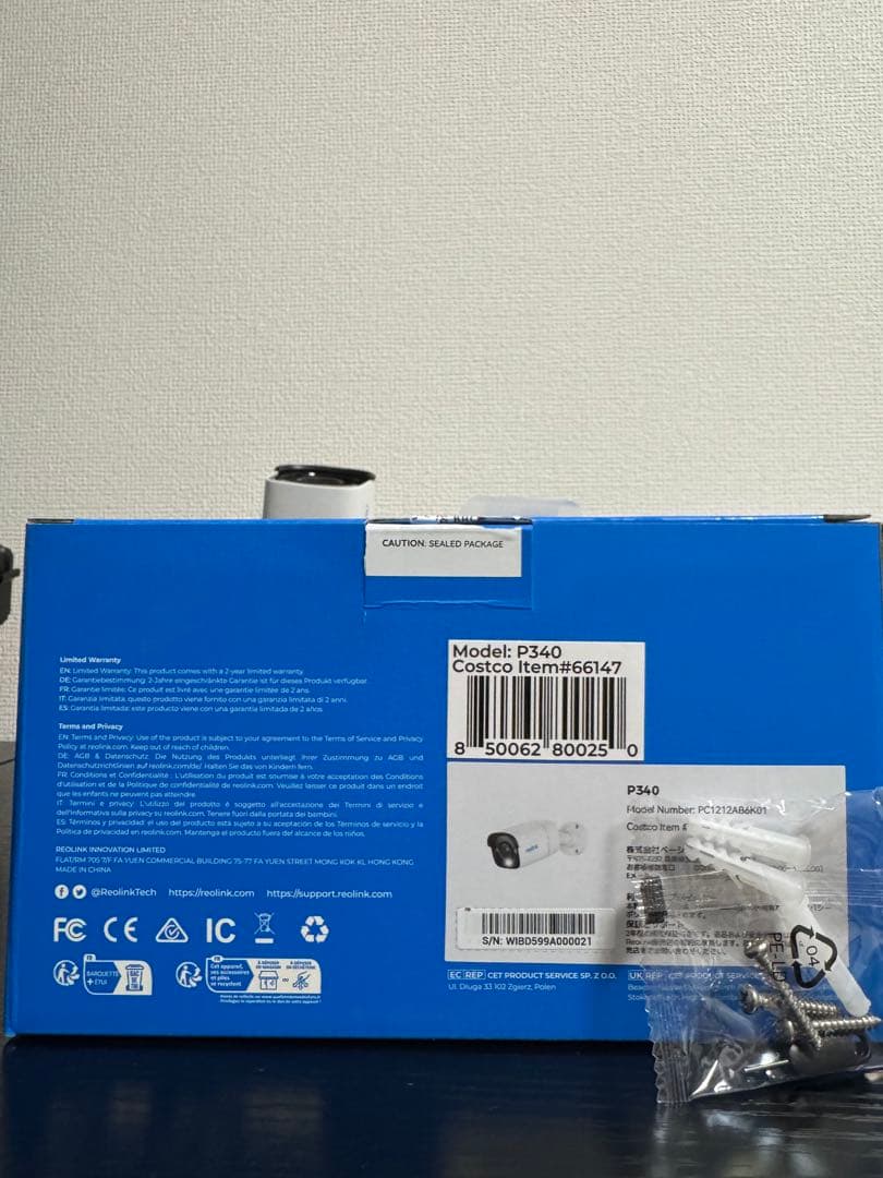 Reolink P340 防犯カメラ ホワイト 未使用