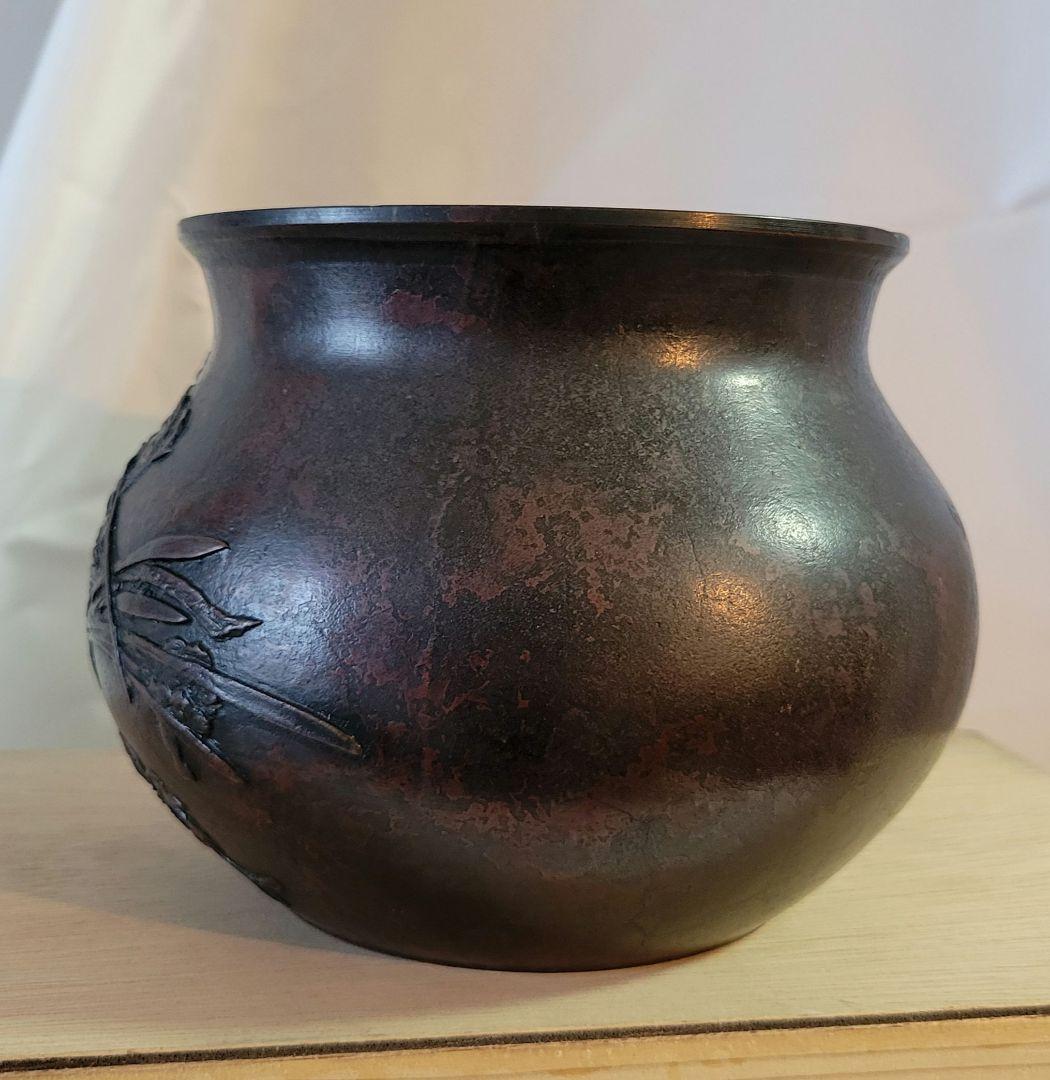 ブロンズ製　アンティーク　香炉　銅器　花器