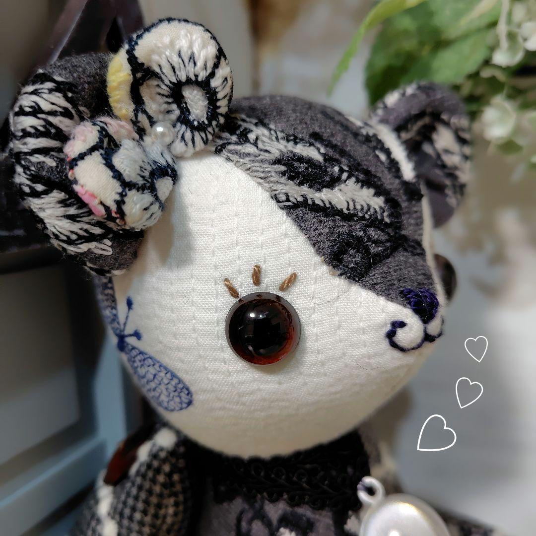 【オークションです】ミナペルホネン＊ハンドメイド＊ぬいぐるみ＊テディベア＊84