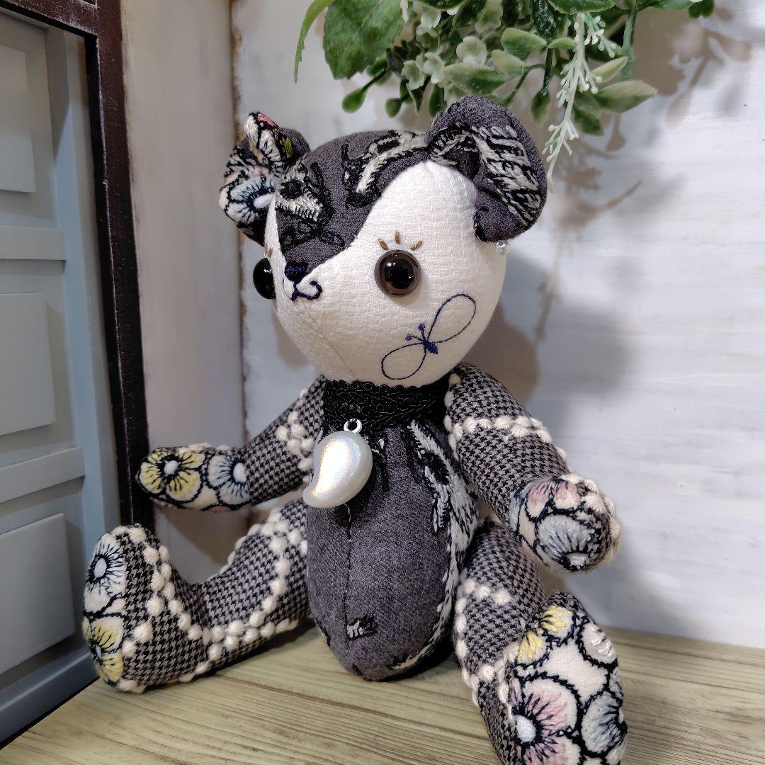 【オークションです】ミナペルホネン＊ハンドメイド＊ぬいぐるみ＊テディベア＊84
