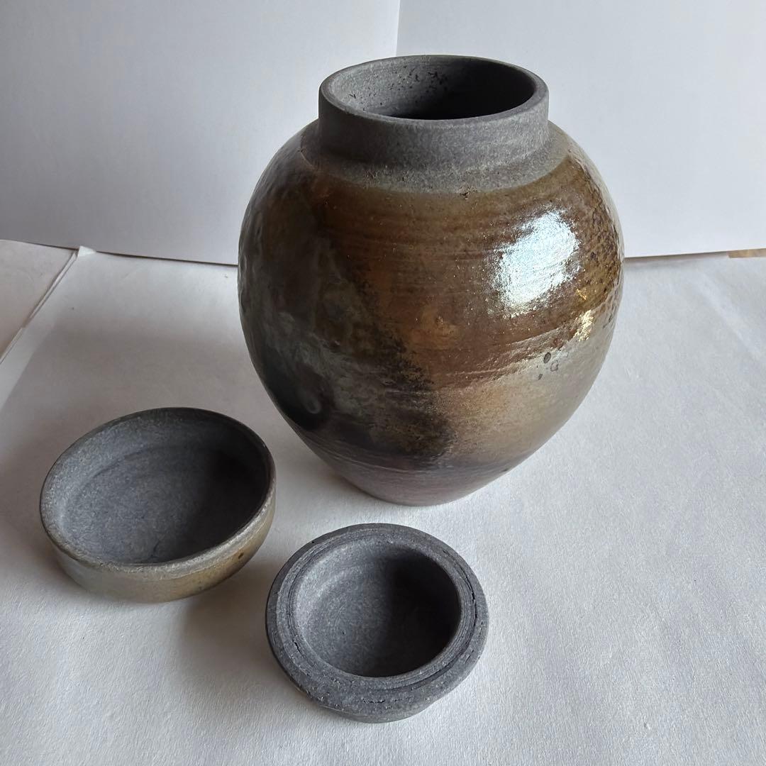 丹波焼 蓋付き壺 茶壺