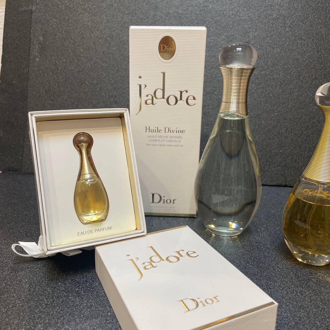 DIOR ジャドールオードゥパルファンローラーパールボディ＆ヘアオイル5点セット