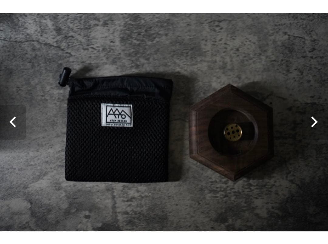 アロマ・キャンドル atomdesign INCENSE STAND BLACK WALNUT