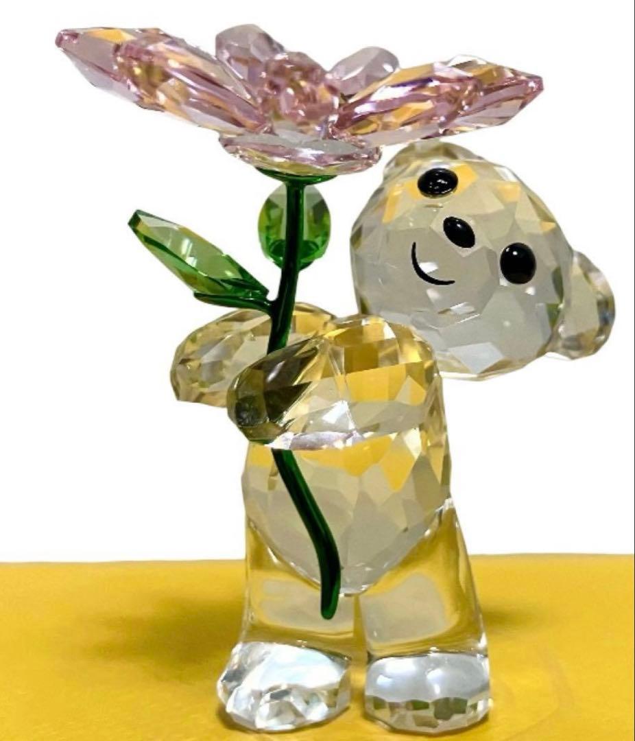 正規新品 SWAROVSKI クリスベア お花 KRIS BEAR フィギュリン