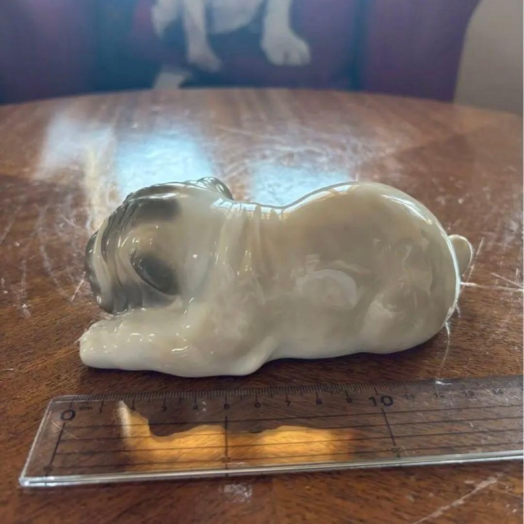 ブルドッグ　ビンテージ　置物　陶器　DNC fine porcelain