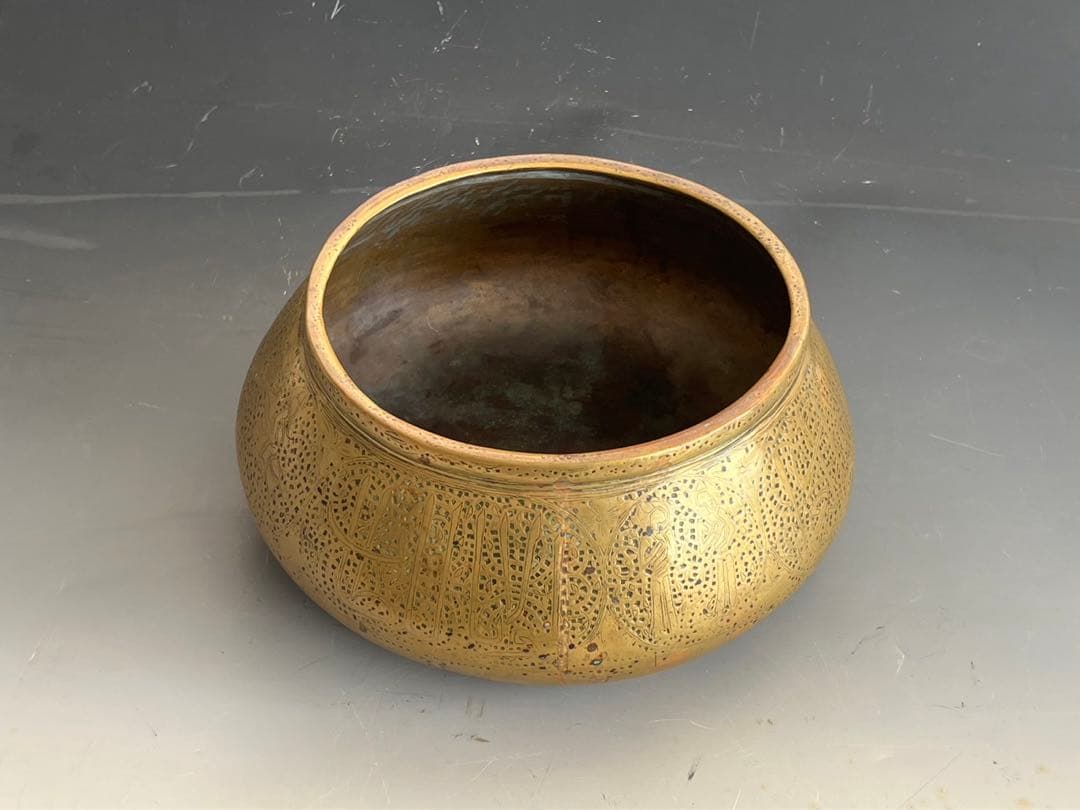 ブラスボウル　ペルシャ BRASS BOWL 14TH CENTURY