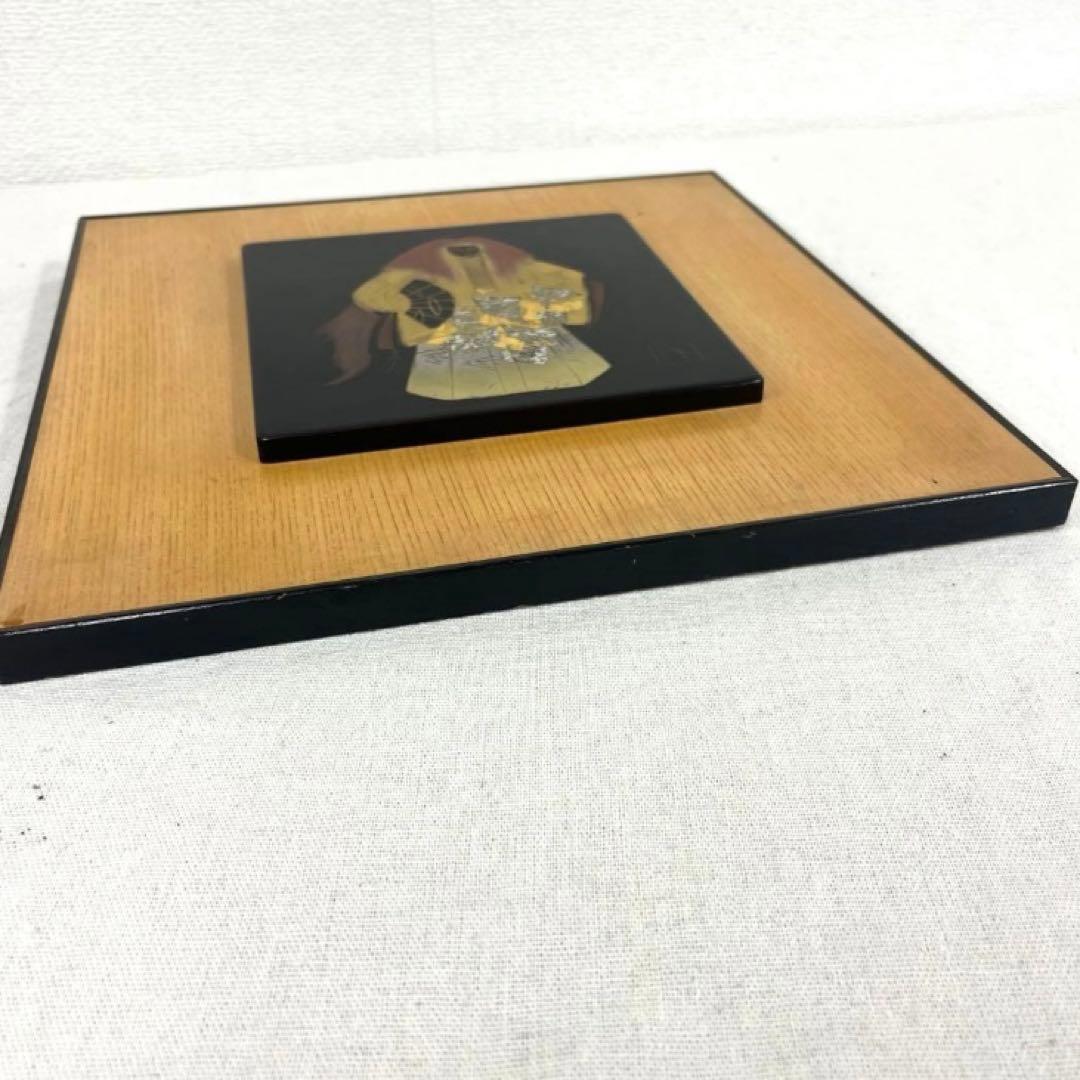【希少】輪島塗 額装「能楽・連獅子」伝統工芸 古美術 漆芸