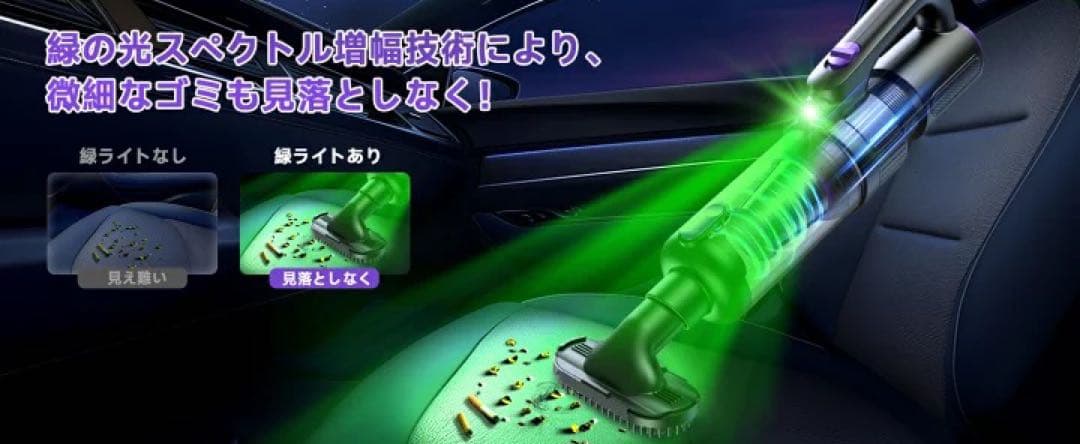 掃除機 コードレス 25000pa超強力吸引 6WAY LEDライト付　限定１個