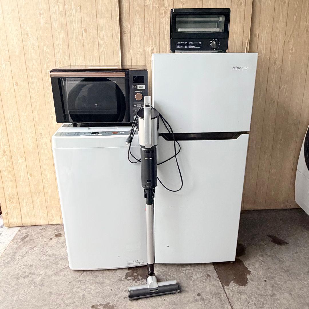 運搬取付無料！純正メーカー冷蔵庫洗濯機＋オーブンレンジトースター掃除機5点セット