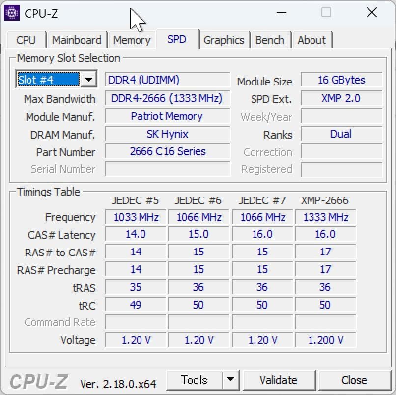 Patriot DDR4メモリー(DDR4-2666 16GB×2枚=32GB)