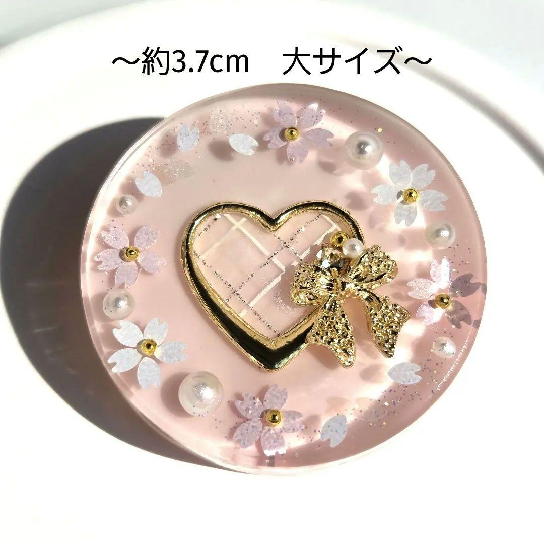 メル30077　レジンヘアゴム　ヘアアクセサリー　切子　桜