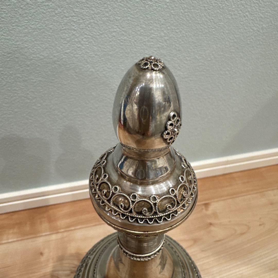 【銀製品】刻印あり925 Silver イスラエル 工芸品 アンティーク 壺